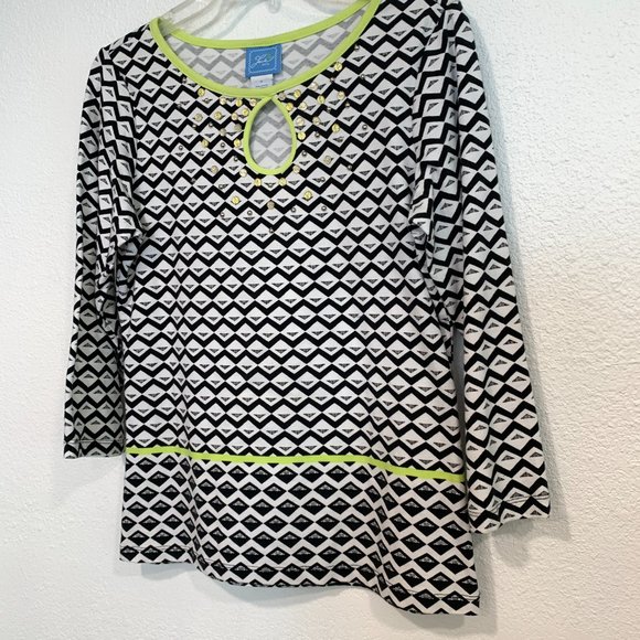 NWOT Lark Lane Stretch Tunic Top Embellished Sz S - Picture 5 of 8